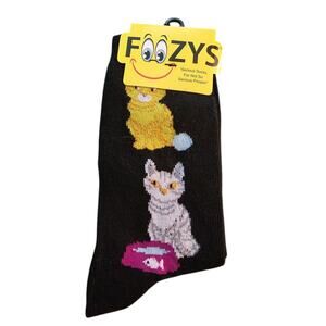 Cat Foozys Kitten Kitty Womens Novelty Crew Socks